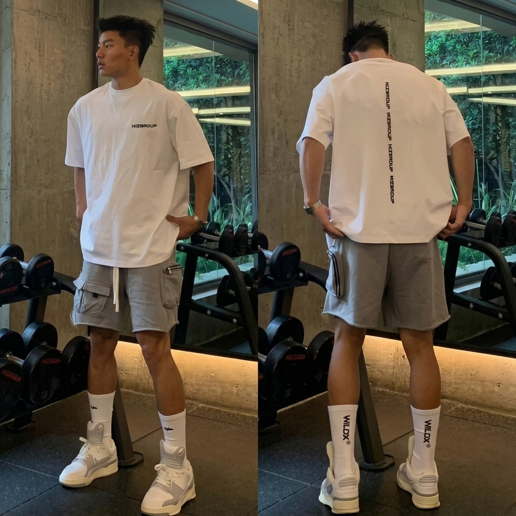 美式寬鬆簡約休閒百搭圓領純棉短袖T恤