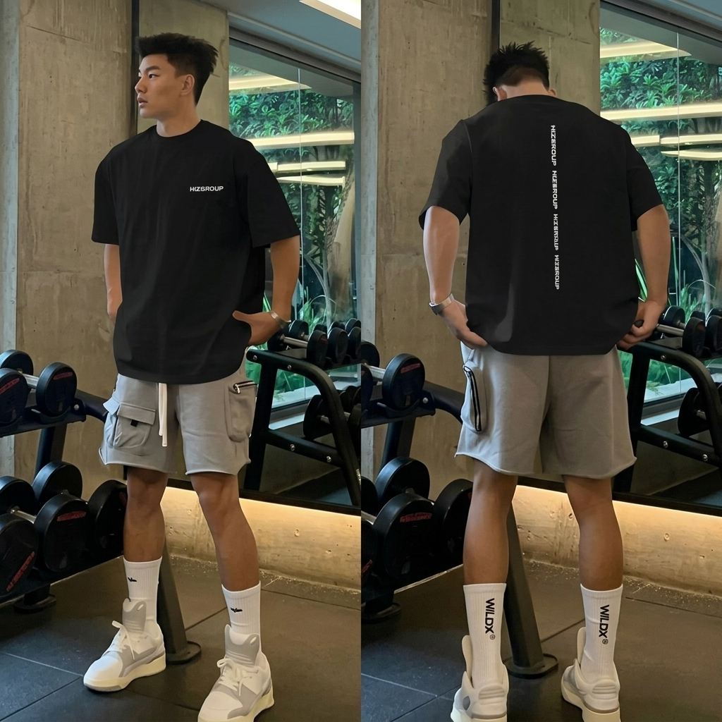 美式寬鬆簡約休閒百搭圓領純棉短袖T恤