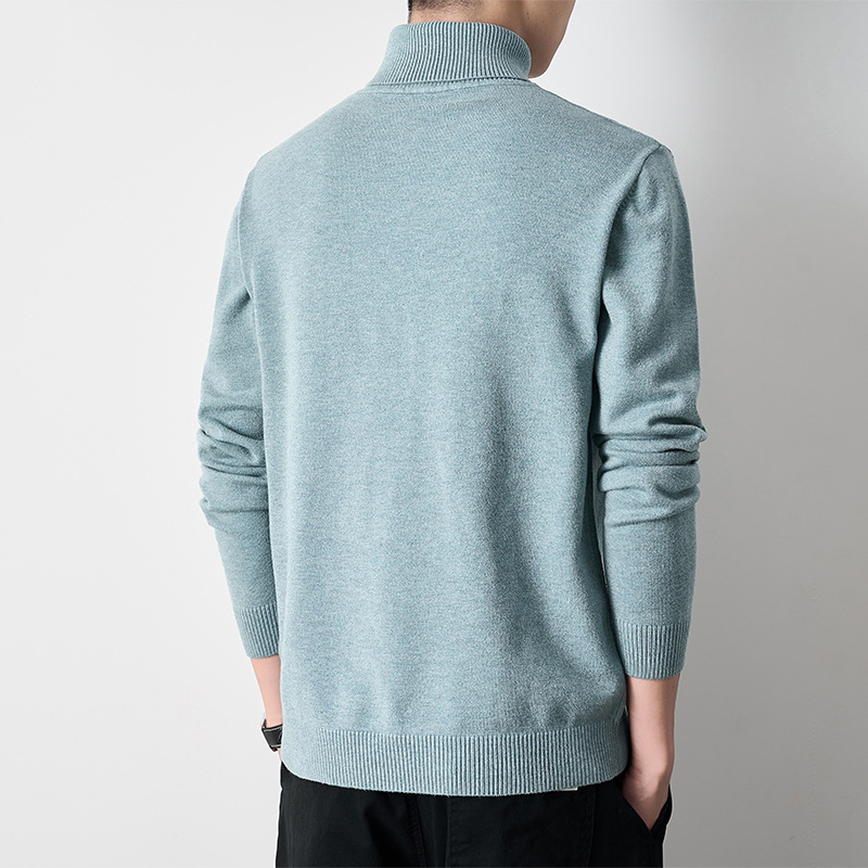 百搭高領休閒打底長袖針織衫