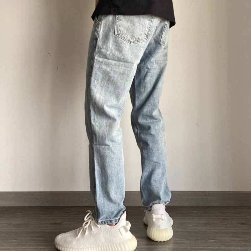 牛仔潮流痞帥直筒復古水洗九分褲褲裝