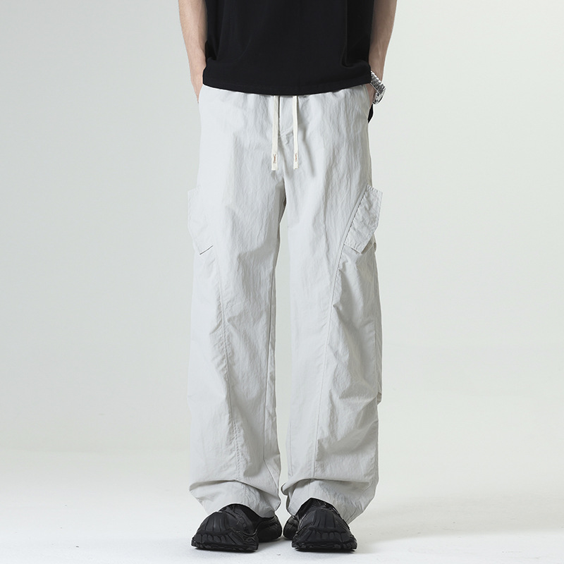 薄款速乾透氣運動休閒直筒寬鬆百搭工裝褲