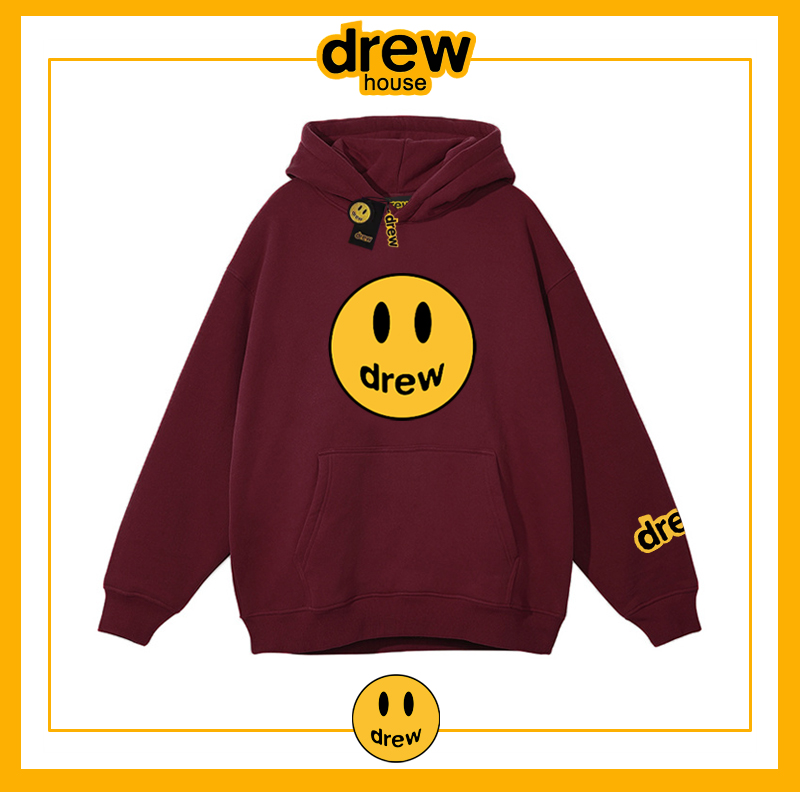 潮牌笑臉刷毛加厚小眾寬鬆情侶純棉連帽T