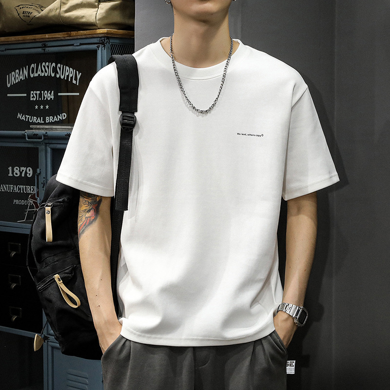 美式重磅純棉時尚寬鬆休閒百搭短袖T恤