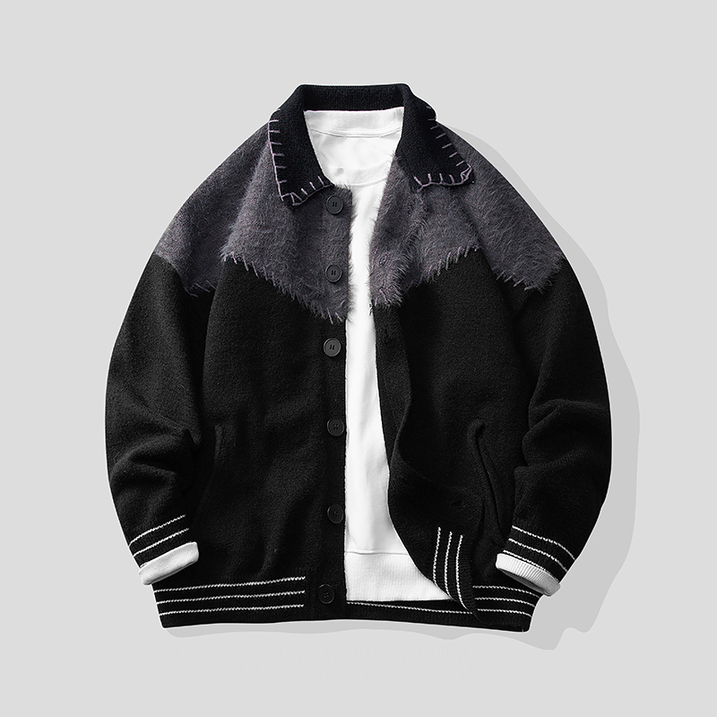 潮牌復古毛衣保暖小眾設計感針織開衫