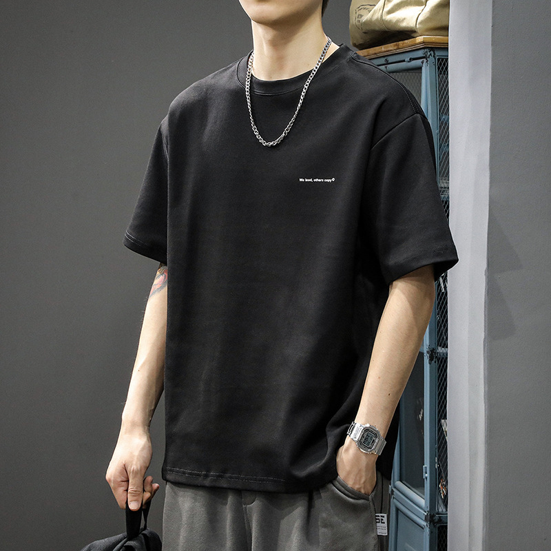 美式重磅純棉時尚寬鬆休閒百搭短袖T恤