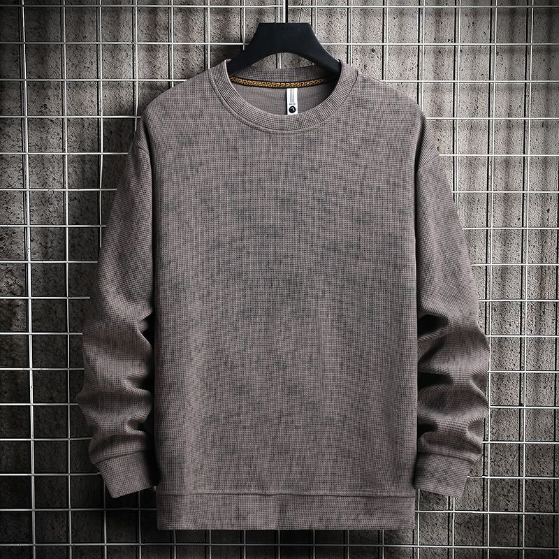 寬鬆圓領打底衫百搭港風帥氣長袖T恤