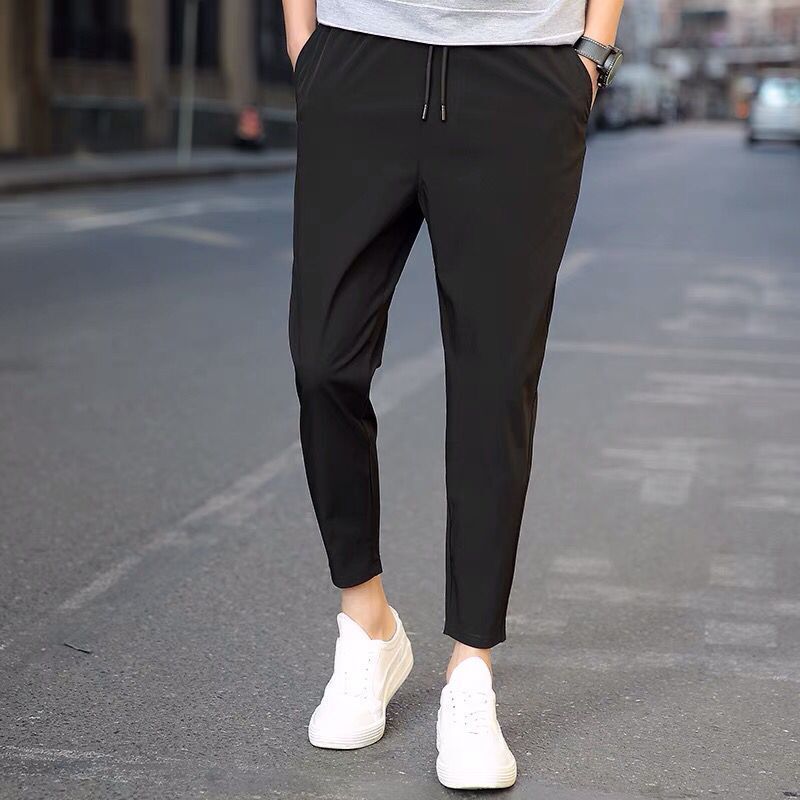 【單件/套裝】帥氣百搭條紋長袖襯衫+T恤+寬松休閑九分褲三件套裝