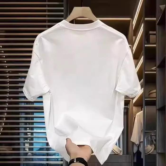 歐美潮牌短袖ins純棉夏季新款男士印花T恤潮流男女百搭圓領體恤男