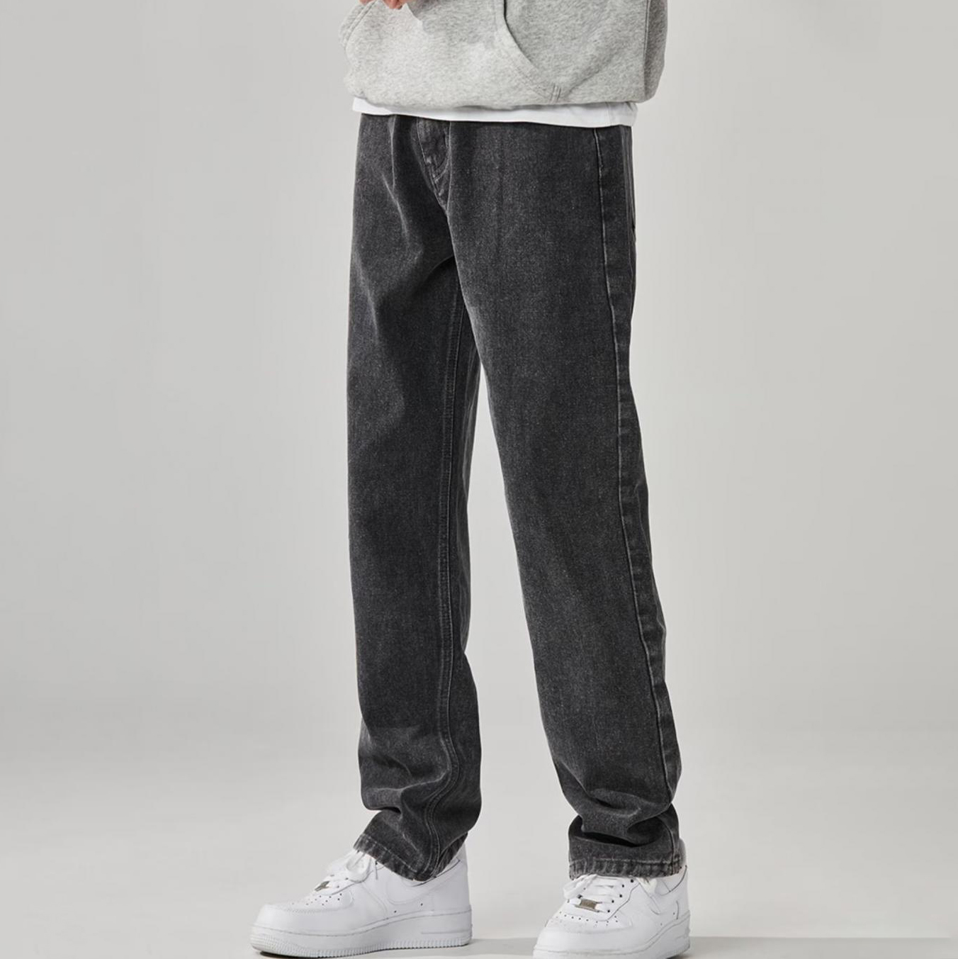 牛仔復古美式寬鬆直筒褲裝