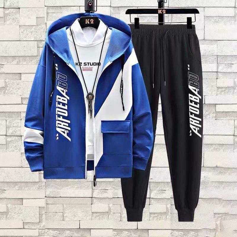 【整套】韓版潮流搭配帥氣休閒運動衛衣兩件套裝