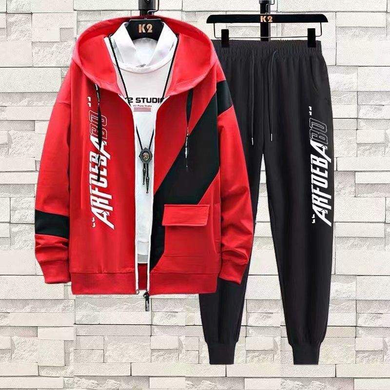 【整套】韓版潮流搭配帥氣休閒運動衛衣兩件套裝