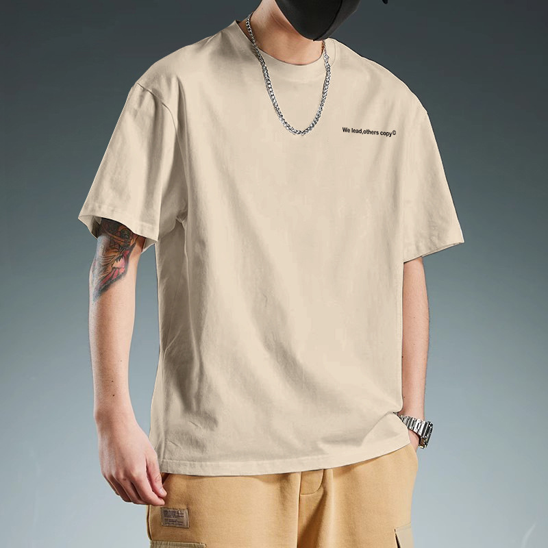 美式重磅純棉時尚寬鬆休閒百搭短袖T恤