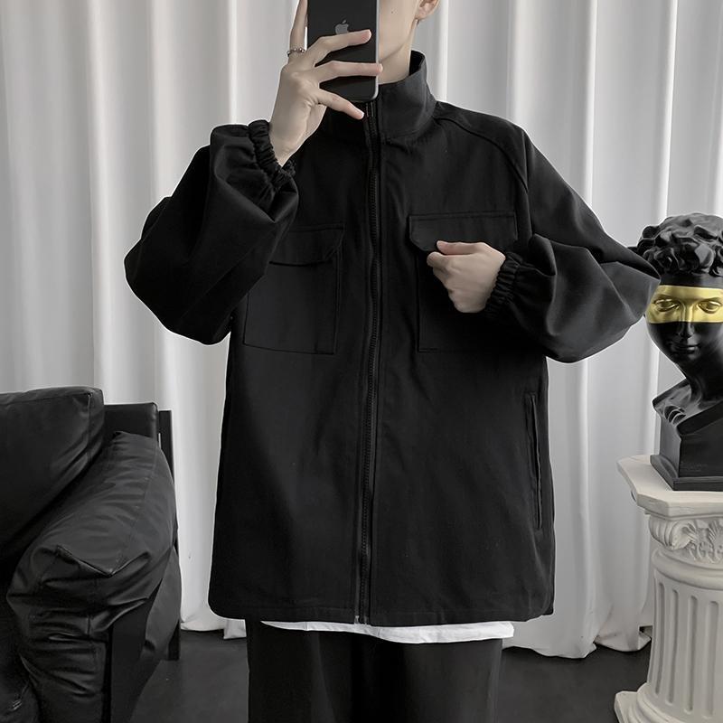 潮流設計感帥氣夾克ins寬鬆港風立領工裝外套