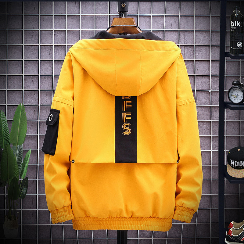 工裝撞色短款韓版潮大口袋長袖夾克