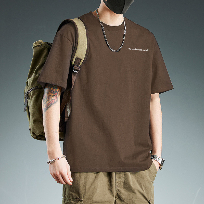 美式重磅純棉時尚寬鬆休閒百搭短袖T恤