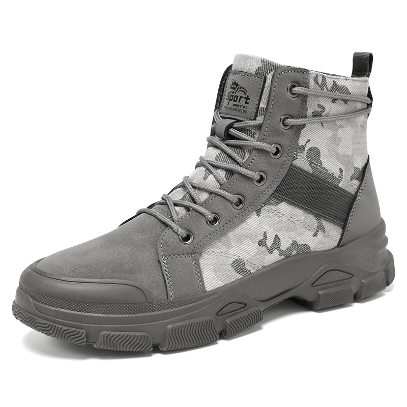 馬丁靴百搭迷彩工裝運動休閒耐磨鞋靴