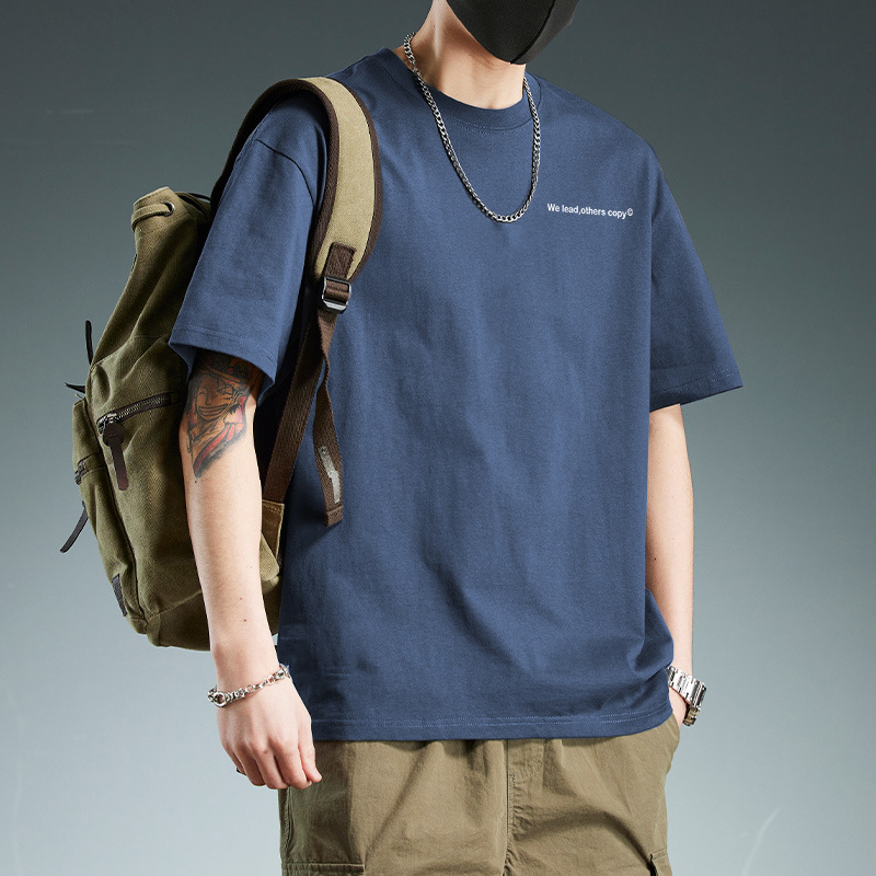 美式重磅純棉時尚寬鬆休閒百搭短袖T恤