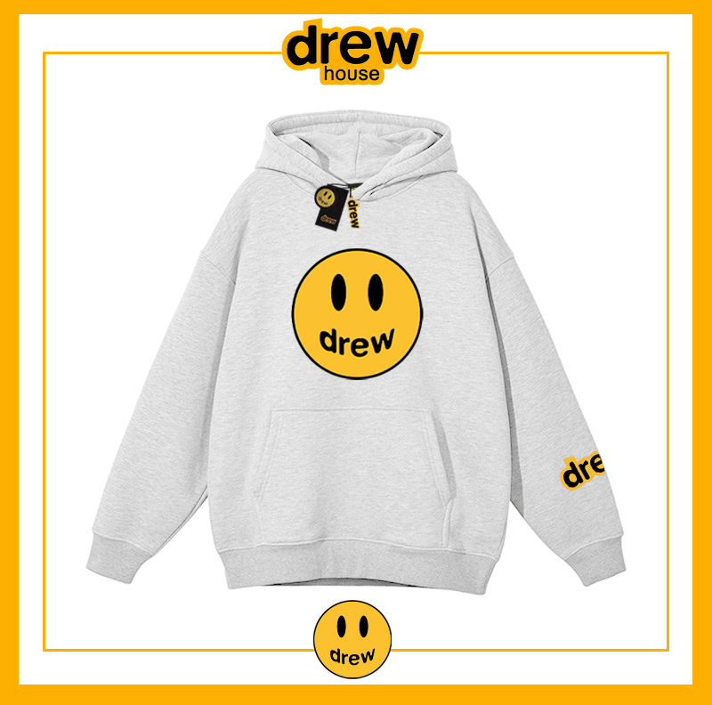 潮牌笑臉刷毛加厚小眾寬鬆情侶純棉連帽T