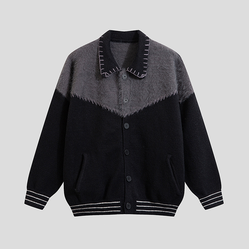 潮牌復古毛衣保暖小眾設計感針織開衫