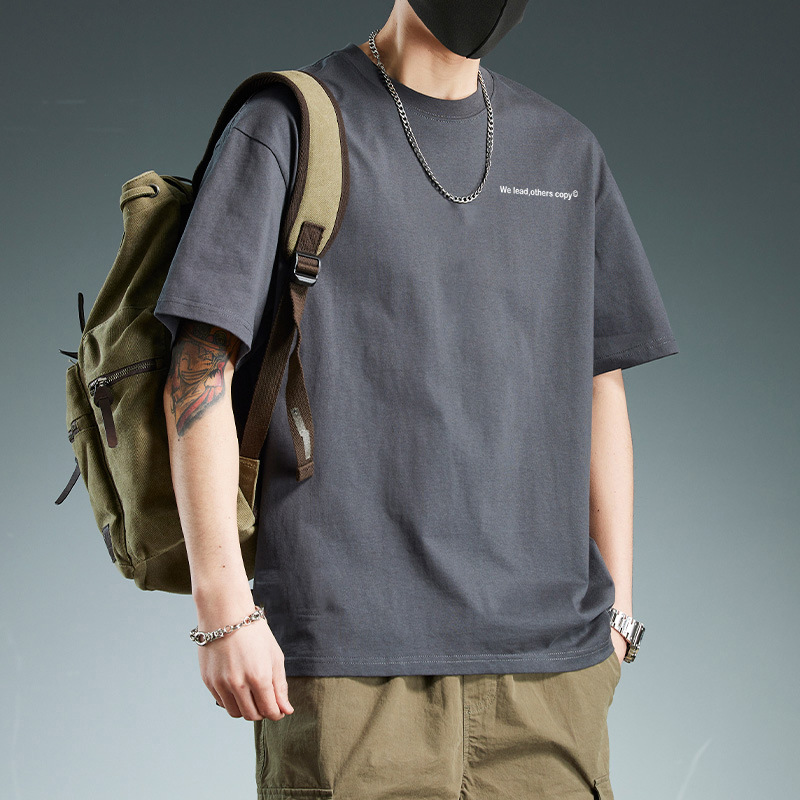 美式重磅純棉時尚寬鬆休閒百搭短袖T恤