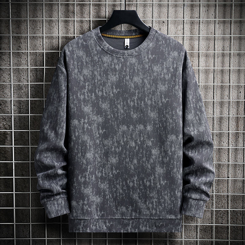 寬鬆圓領打底衫百搭港風帥氣長袖T恤