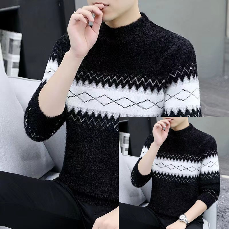 加厚不起球針織打底衫休閒百搭水貂絨毛衣