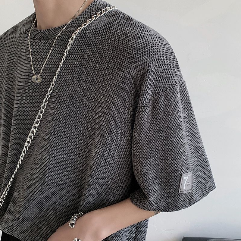 小眾設計感鏤空痞帥高級感重磅短袖t恤