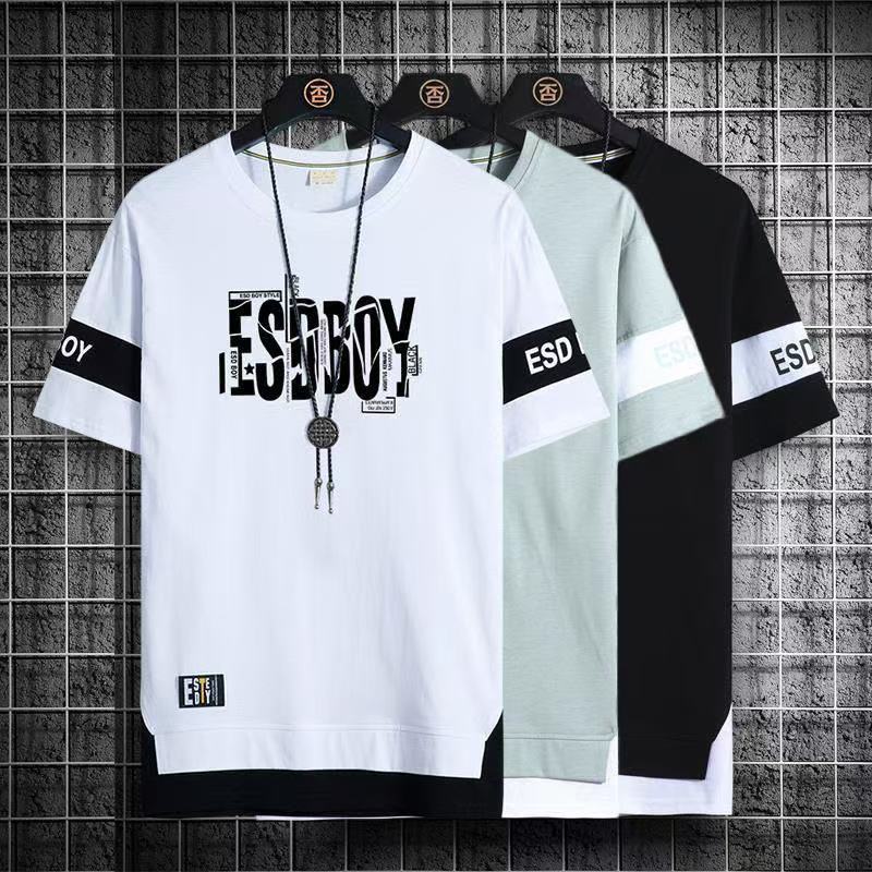 冰絲寬鬆顯瘦潮流百搭帥氣t恤短袖