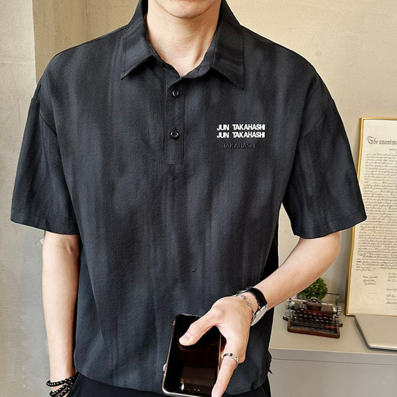 中袖痞帥寬鬆休閒百搭高級感薄款臟臟衣襯衫