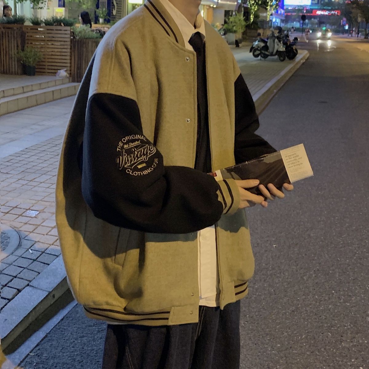 潮牌棒球服ins潮流撞色夾克