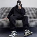 黑色衛衣+黑色長褲/兩件套