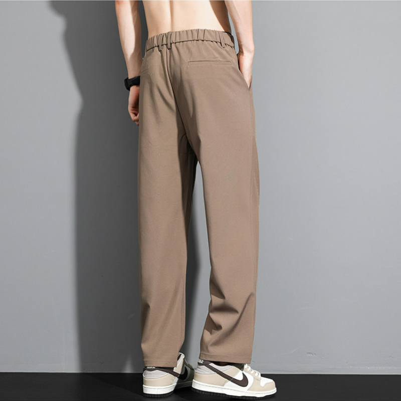 潮流休閒闊腿寬鬆直筒痞帥垂感西裝褲