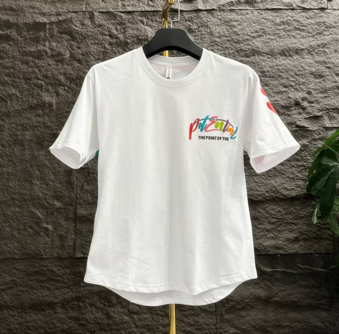 韓系休閒時尚寬鬆個性印花圓領短袖T恤