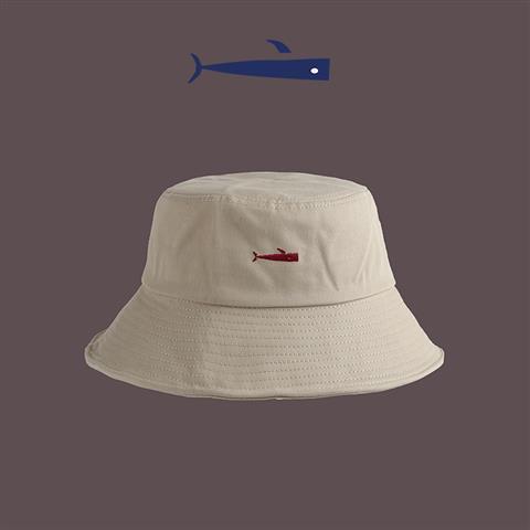 漁夫帽男女潮牌韓版百搭小魚刺繡街頭嘻哈帽ins日系遮陽防曬帽潮