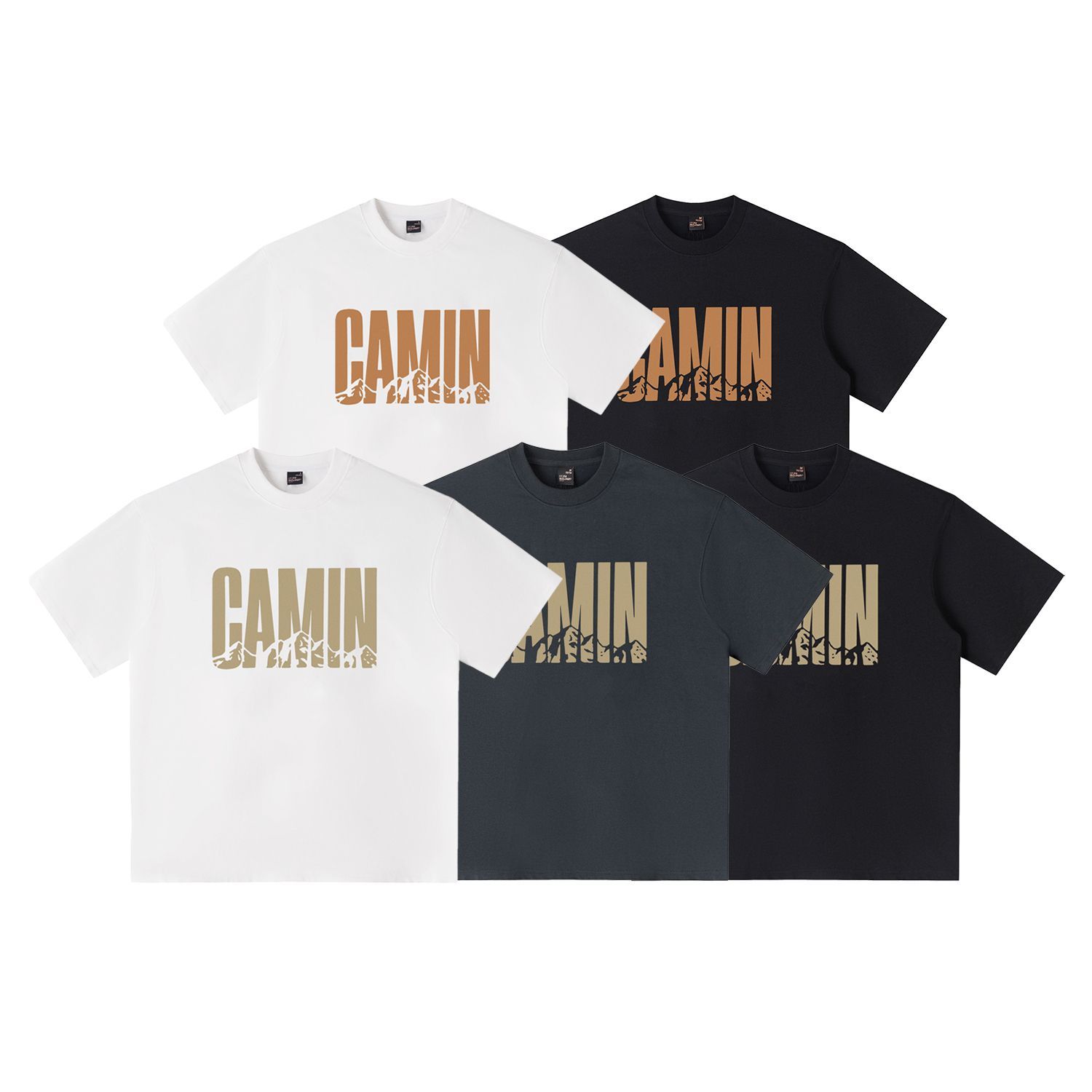 【單件/套裝】戶外字母印花涼感速幹短袖T恤+寬松潮流冰絲短褲兩件套