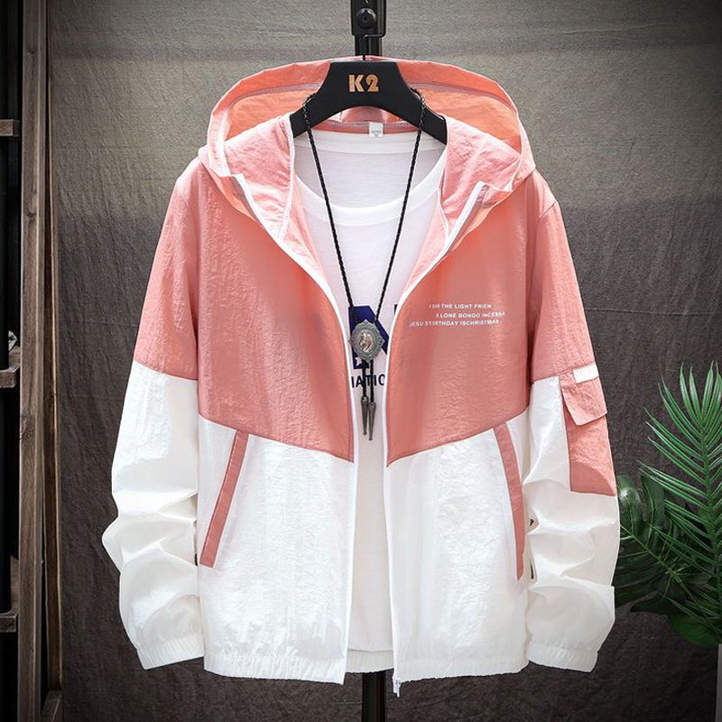 夏季男士防曬衣外套超薄款皮膚衣學生透氣寬鬆防紫外線冰絲防曬服