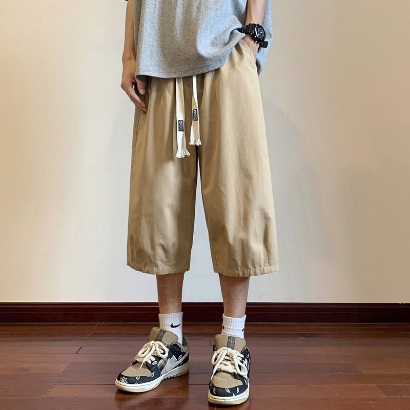 薄款寬鬆休閒運動風過膝八分褲裝