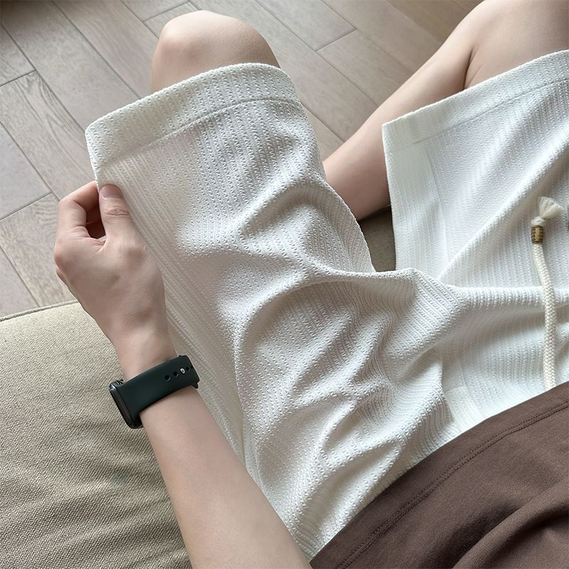 冰絲薄款寬鬆休閒運動速乾五分短褲