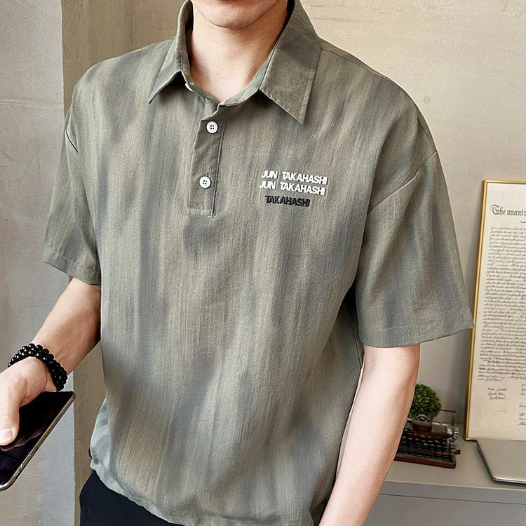 中袖痞帥寬鬆休閒百搭高級感薄款臟臟衣襯衫