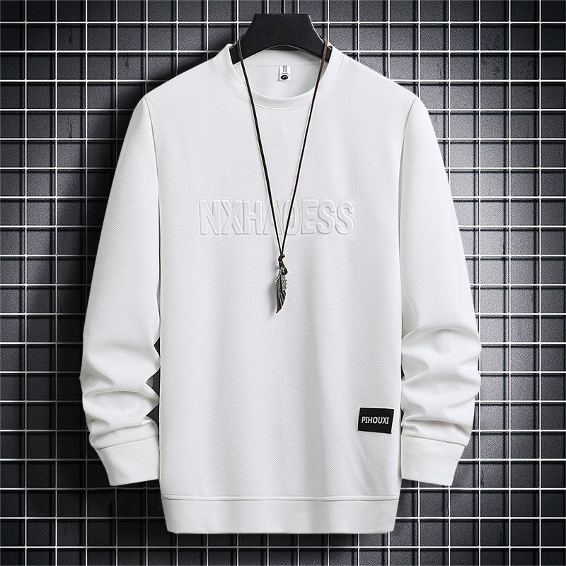 韓版修身圓領打底衫時尚潮流百搭長袖T恤