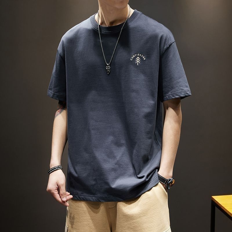 夏季時尚簡約百搭寬鬆ins印花大碼T恤