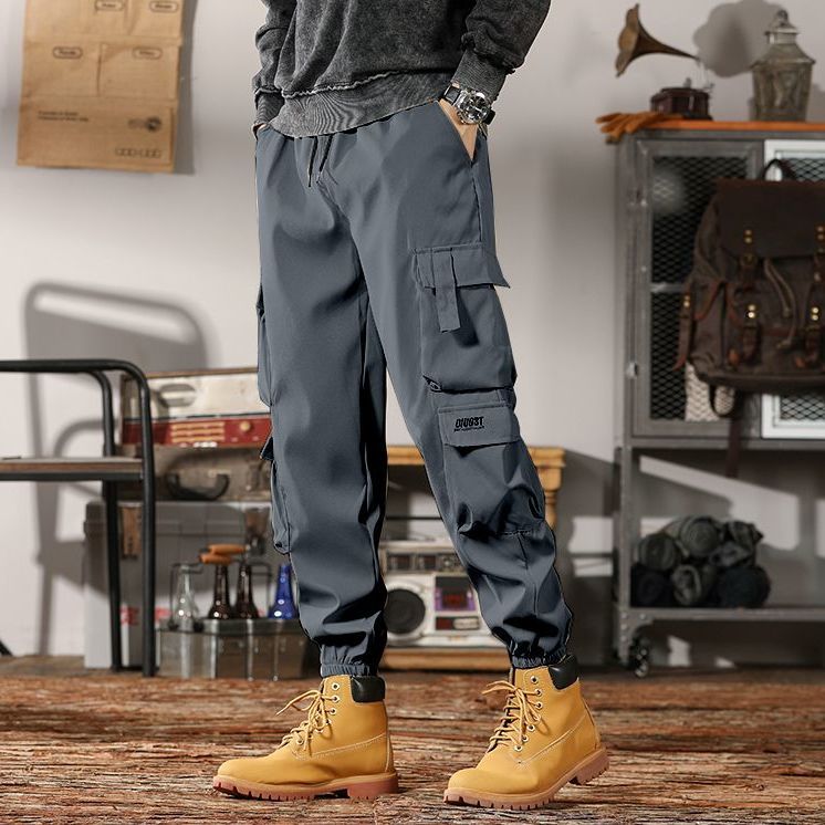 潮流多口袋耐磨潮牌束腳工裝褲裝