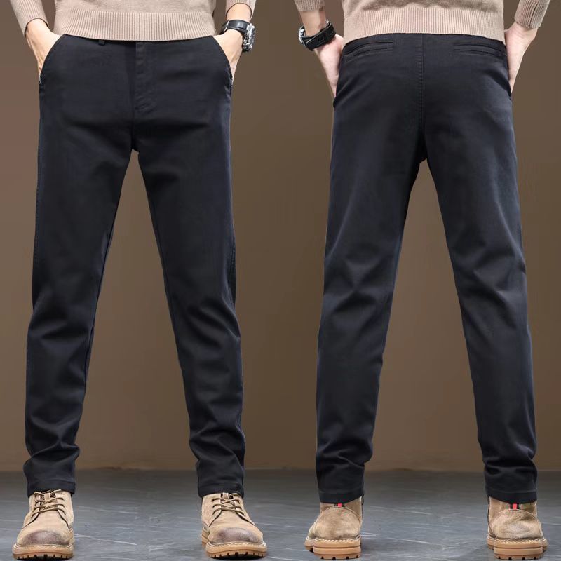 高檔輕奢商務直筒寬鬆休閒褲裝