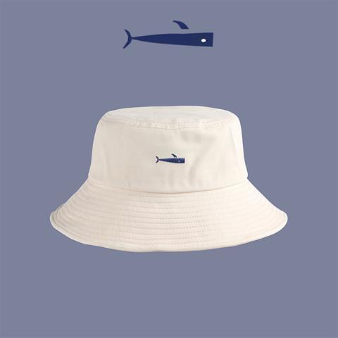 漁夫帽男女潮牌韓版百搭小魚刺繡街頭嘻哈帽ins日系遮陽防曬帽潮