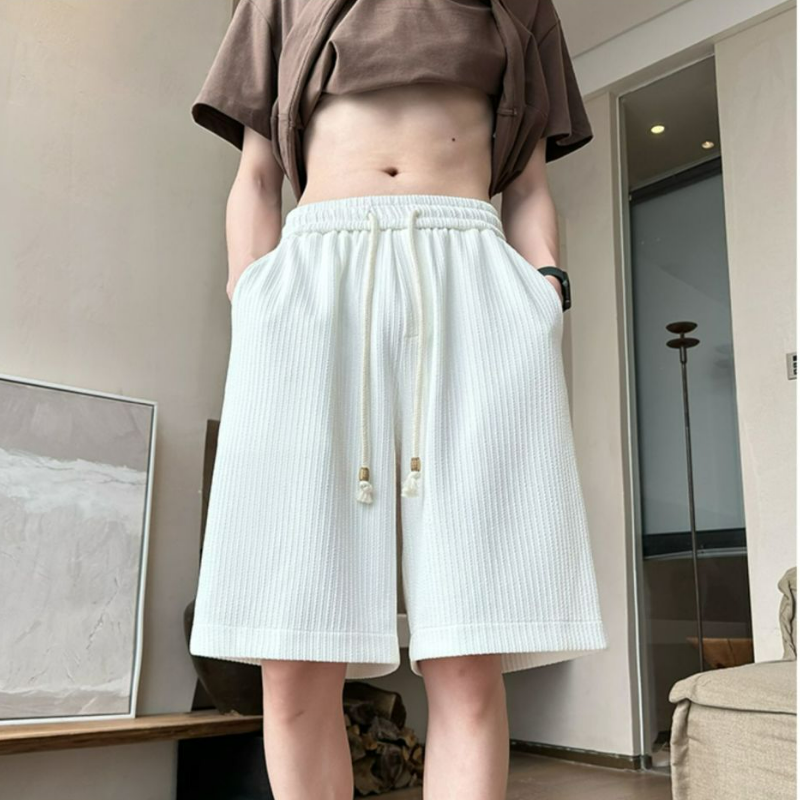 冰絲薄款寬鬆休閒運動速乾五分短褲