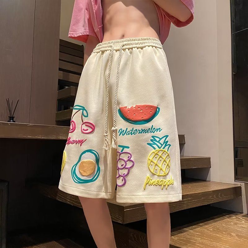 重磅寬鬆休閒小眾設計美式復古運動五分短褲