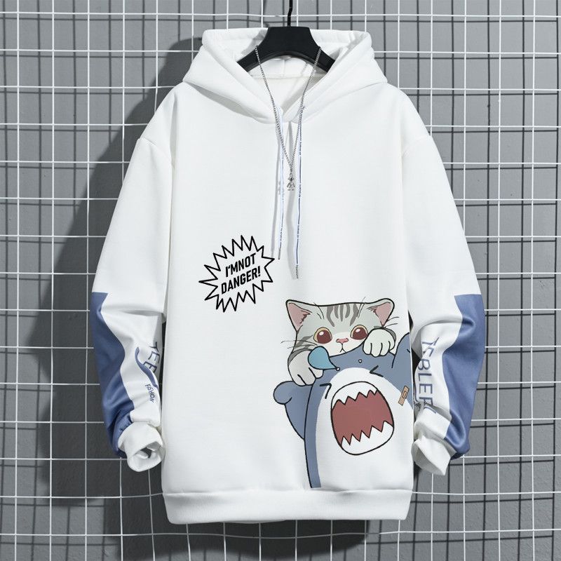 印花連帽套頭潮流個性長袖衛衣