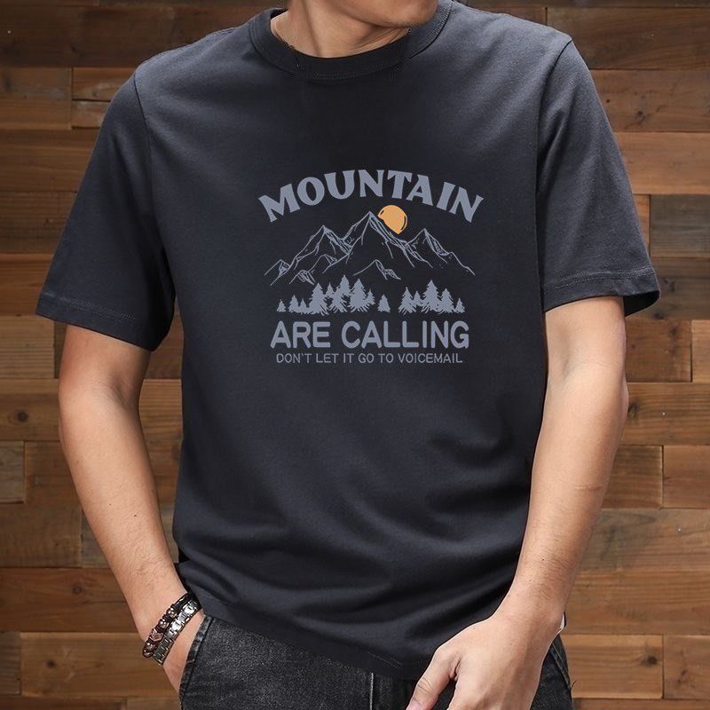 美式復古純棉圓領印花百搭潮流短袖T恤