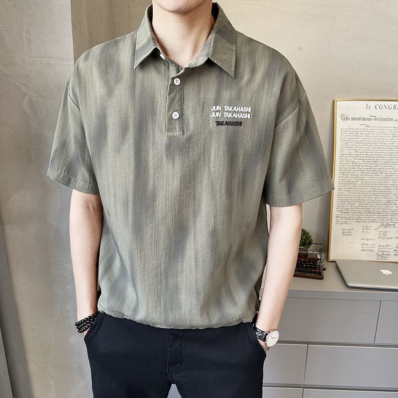 中袖痞帥寬鬆休閒百搭高級感薄款臟臟衣襯衫