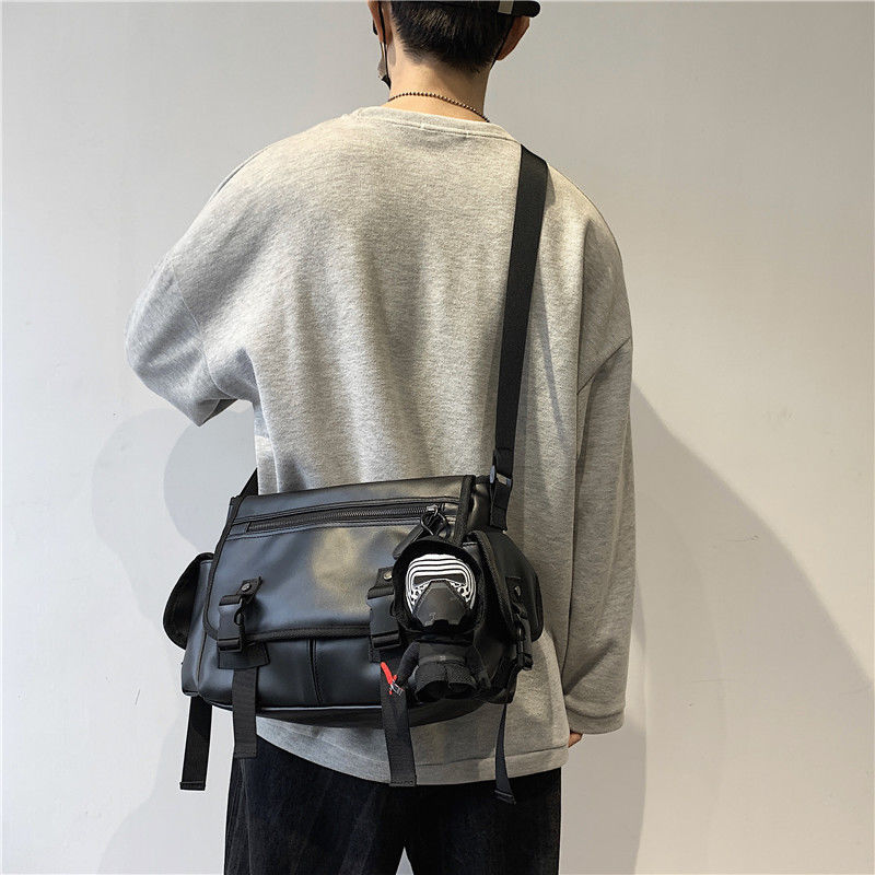 工裝郵差包大容量日系斜挎潮牌單肩挎包